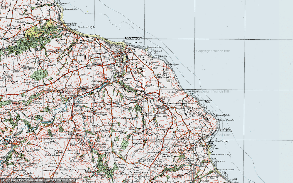 Old Map of Historic Map covering Bennison Ho in 1925