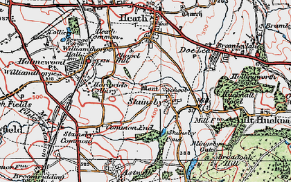 Old map of Stainsby in 1923