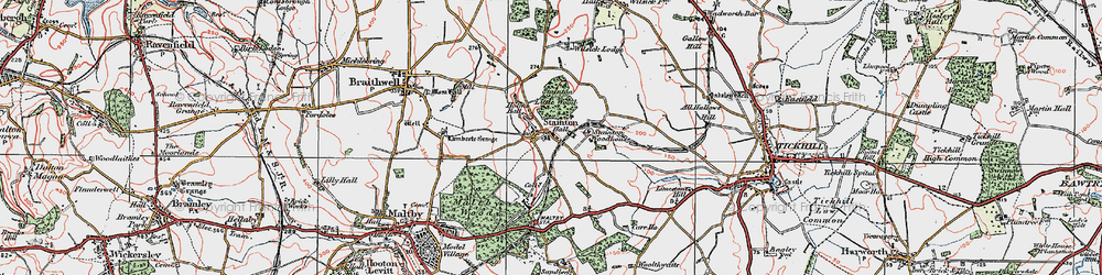 Old map of Stainton in 1923