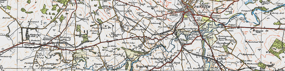 Old map of Stainton in 1925