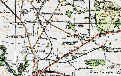 Old map of Westwick Moor in 1925