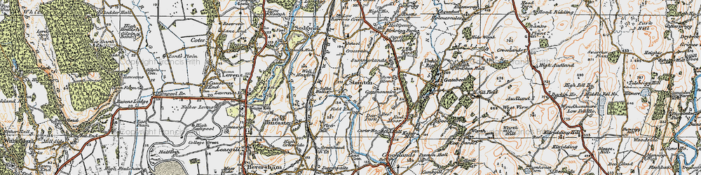 Old map of Stainton in 1925