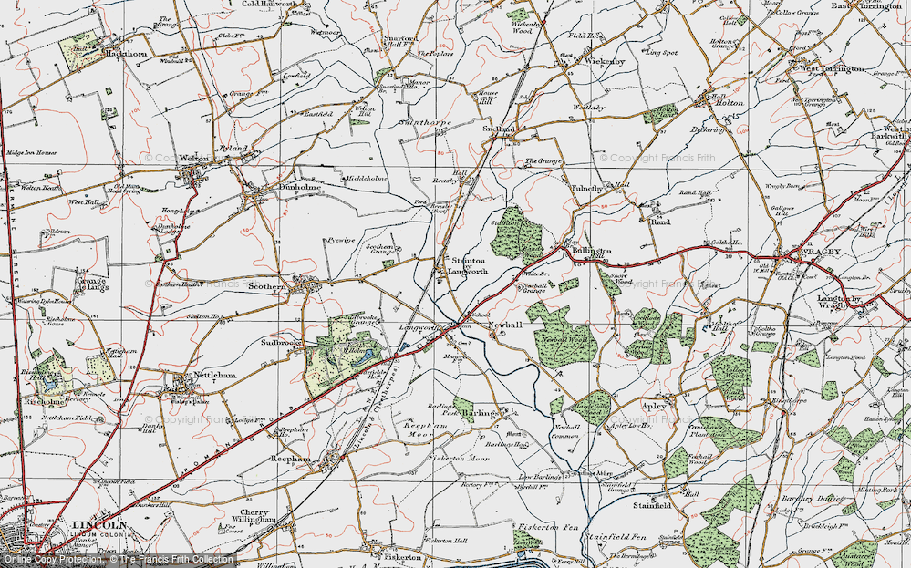 Old Map of Stainton by Langworth, 1923 in 1923