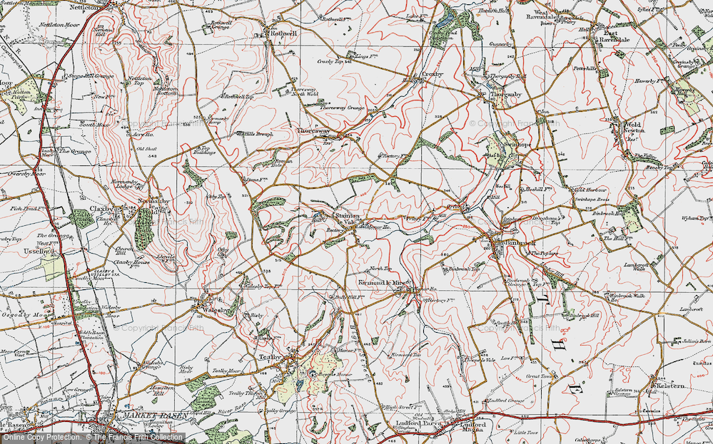 Old Map of Stainton le Vale, 1923 in 1923