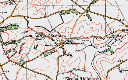 Old map of Stainton le Vale in 1923