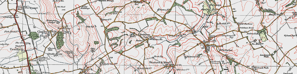 Old map of Stainton le Vale in 1923