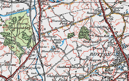 Old map of Stake Hill in 1924