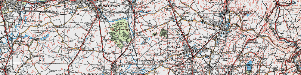 Old map of Stake Hill in 1924