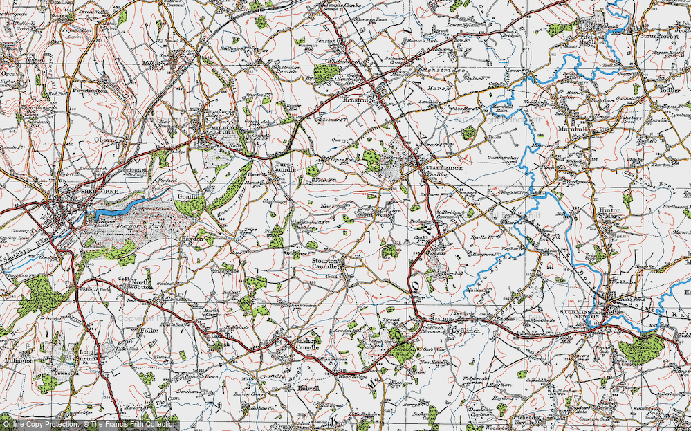 Old Map of Stalbridge Weston, 1919 in 1919