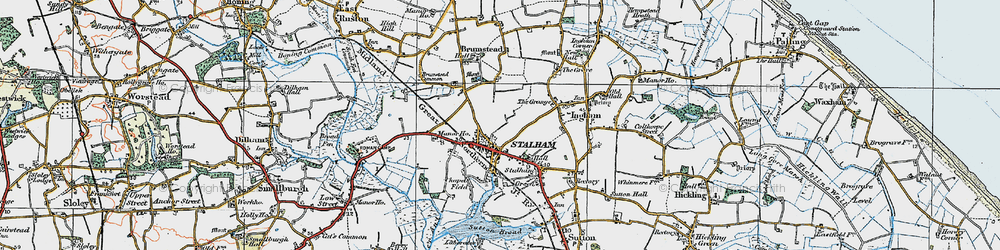 Old map of Stalham in 1922