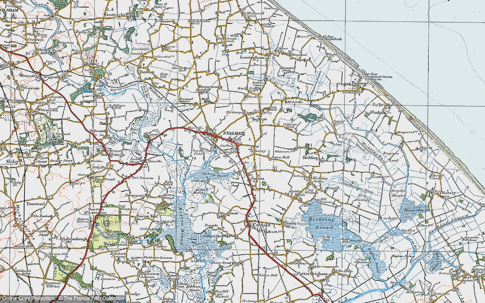 Old Map of Stalham Green, 1922 in 1922