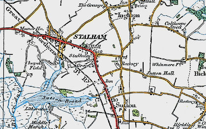Old map of Stalham Green in 1922