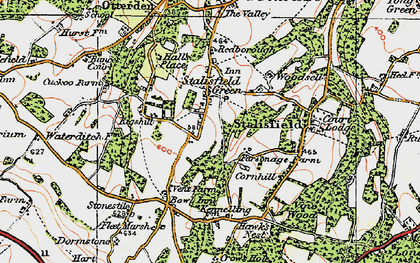 Old map of Stalisfield Green in 1921