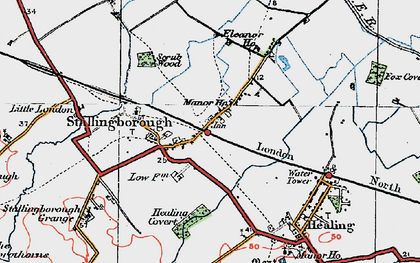 Old map of Stallingborough in 1923