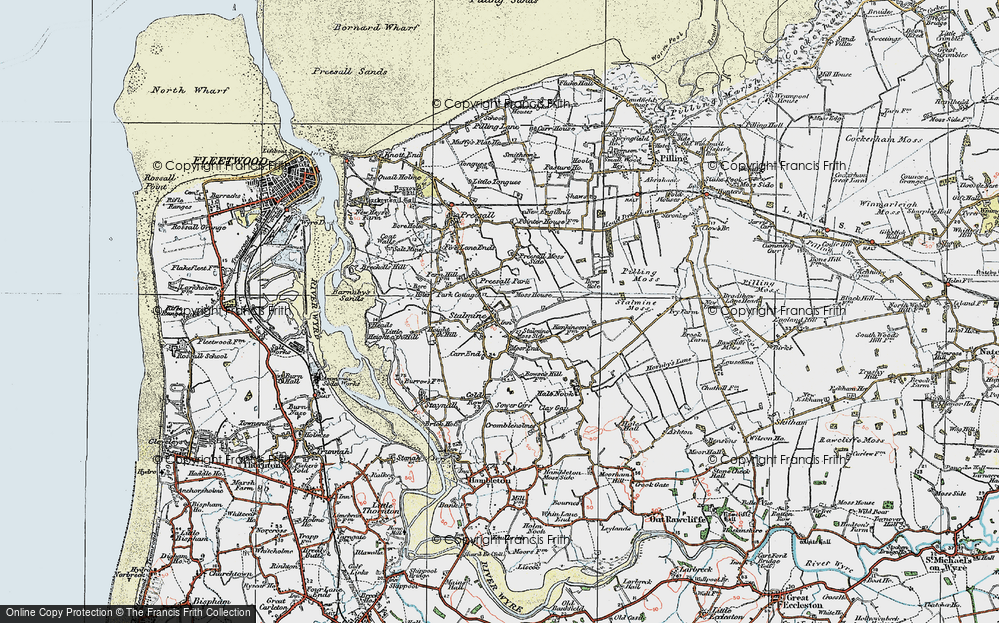 Old Map of Historic Map covering Grange The in 1924