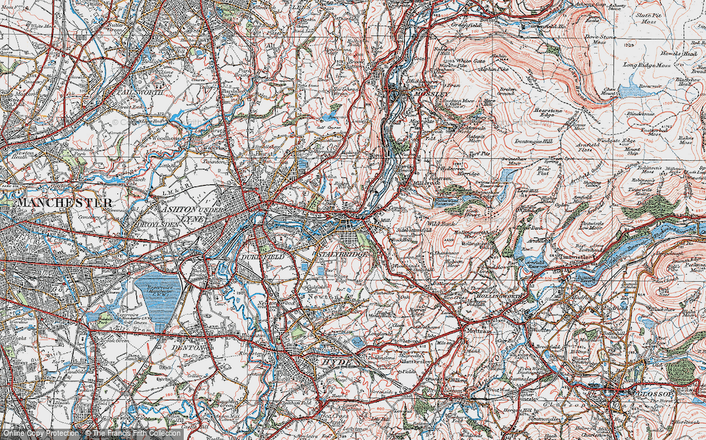 Old Map of Stalybridge, 1924 in 1924