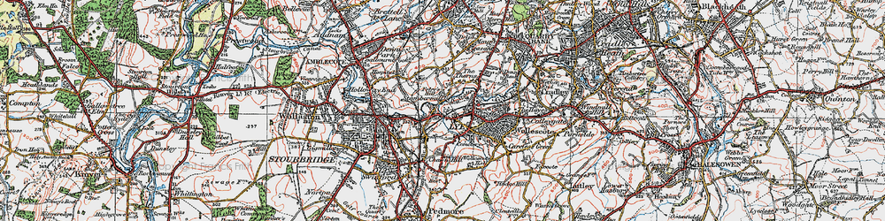 Old map of Stambermill in 1921