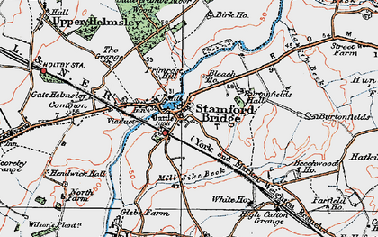 Old map of Stamford Bridge in 1924