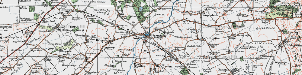 Old map of Buttercrambe Moor in 1924