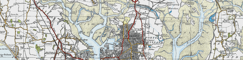 Old map of Stamshaw in 1919