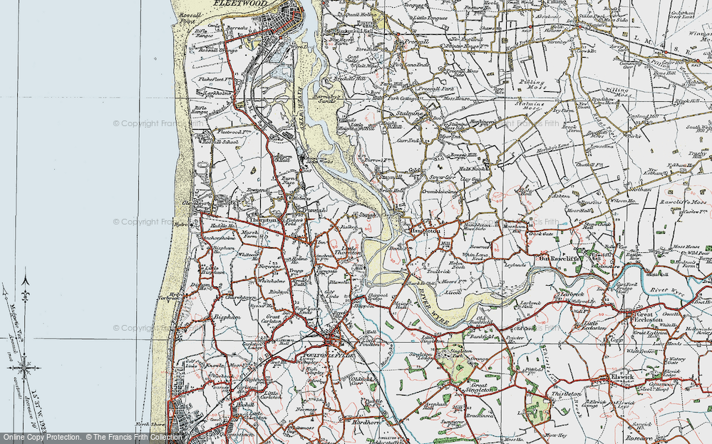 Old Map of Stanah, 1924 in 1924