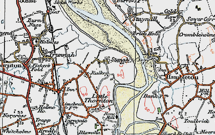 Old map of Stanah in 1924