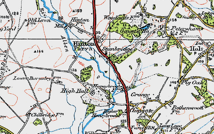 Old map of Stanbridge in 1919