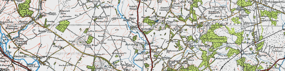 Old map of Stanbridge in 1919