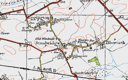 Old map of Stanbridge in 1920