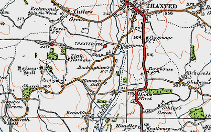 Old map of Stanbrook in 1919