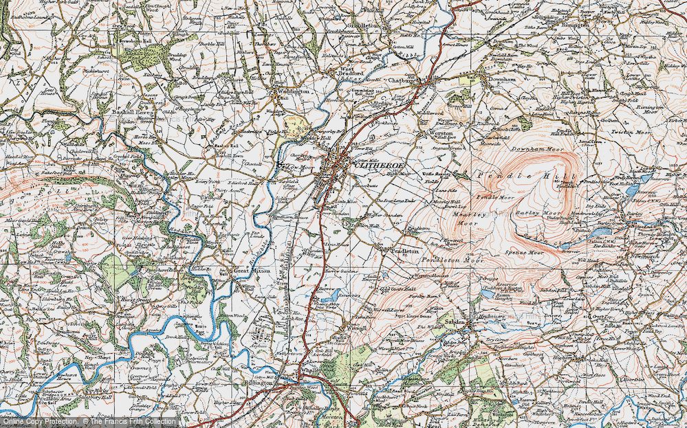 Old Map of Standen Hall, 1924 in 1924