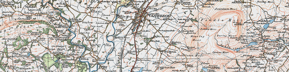 Old map of Standen Hall in 1924