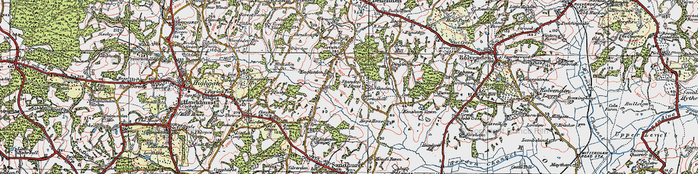 Old map of Standen Street in 1921