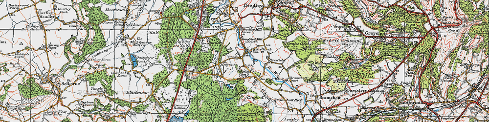 Old map of Linchborough Park in 1919