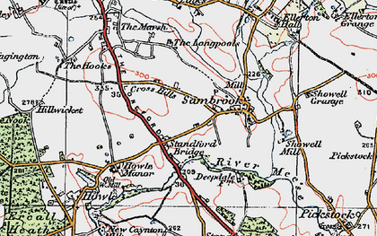 Old map of Standford Bridge in 1921