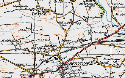 Old map of Standingstone in 1925