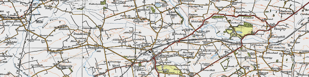 Old map of Standingstone in 1925