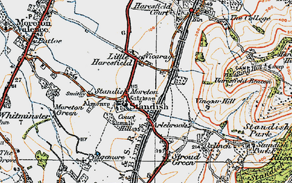 Old map of Standish in 1919