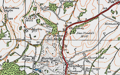 Old map of Standon in 1919