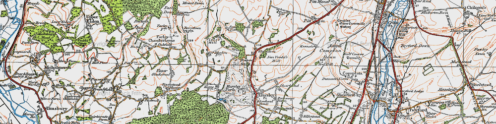 Old map of Standon in 1919