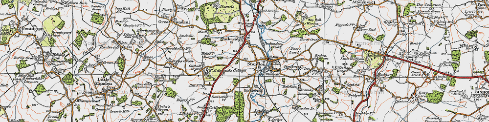 Old map of Standon in 1919