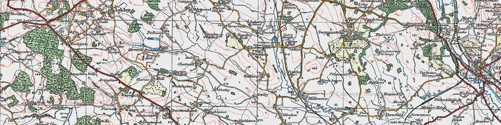 Old map of Standon in 1921