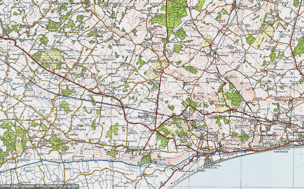 Old Map of Historic Map covering Blindhouse in 1920