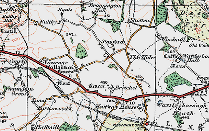 Old map of Stanford in 1921