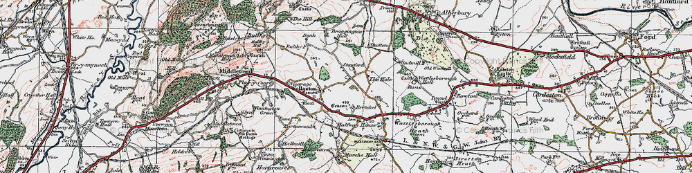 Old map of Stanford in 1921