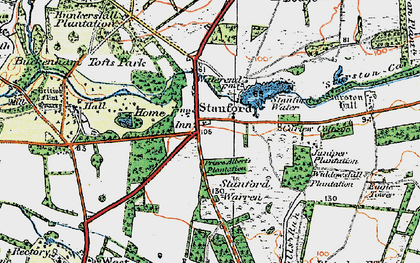 Old map of Widdowshill Plantn in 1921