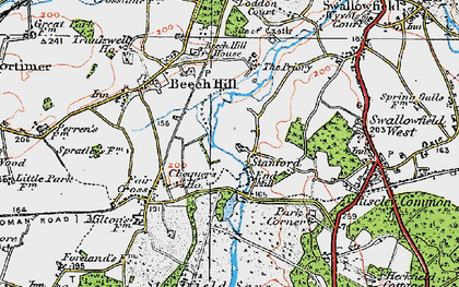 Old map of Stanford End in 1919