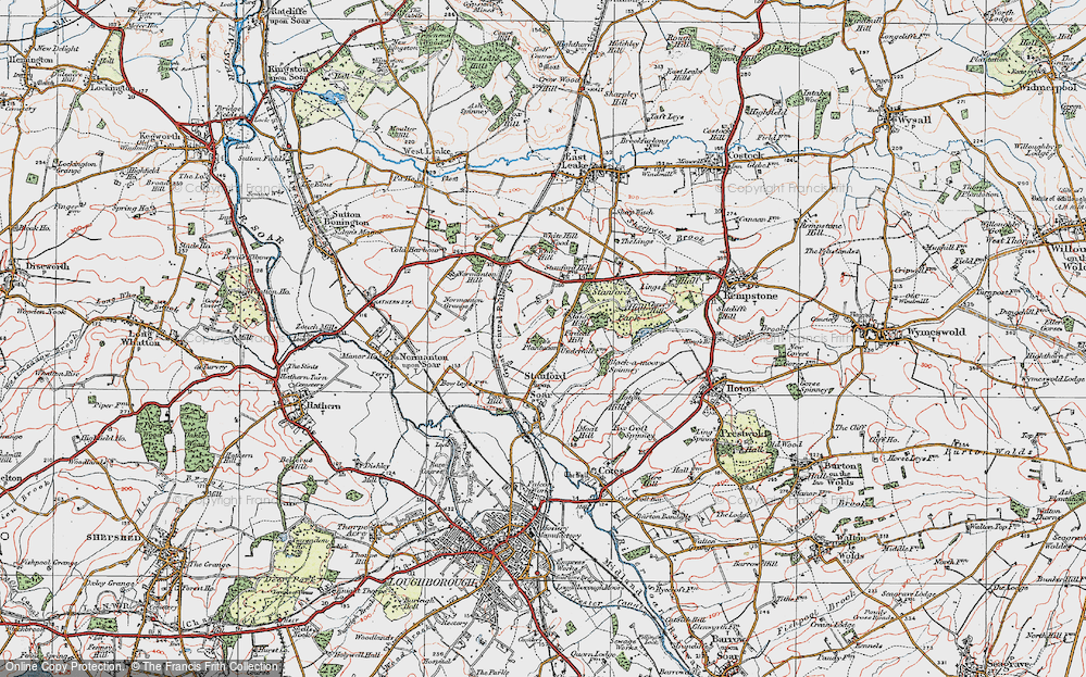 Old Map of Stanford Hills, 1921 in 1921