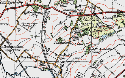 Old map of Stanford Hills in 1921