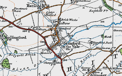 Old map of Stanford in the Vale in 1919